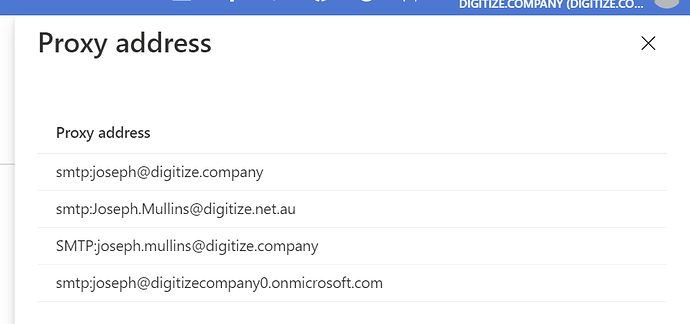 Azure Active Directory User Emails confirmed sync